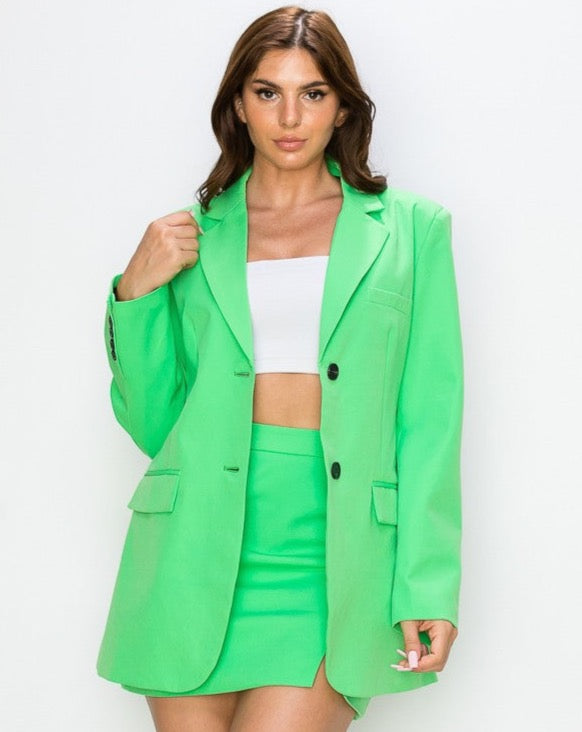 Collective Electric Blazer in Lime