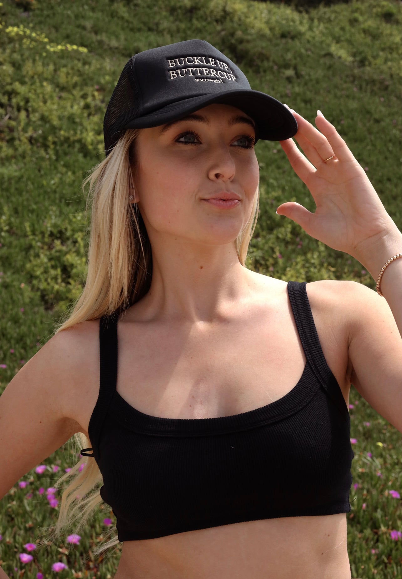 Buckleup, Buttercup Trucker Hat