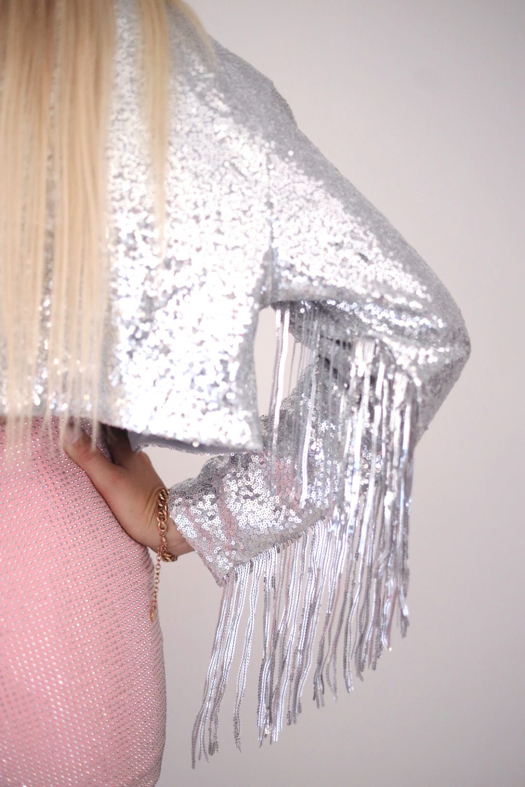 Let’s Dance Fringe Jacket in Disco