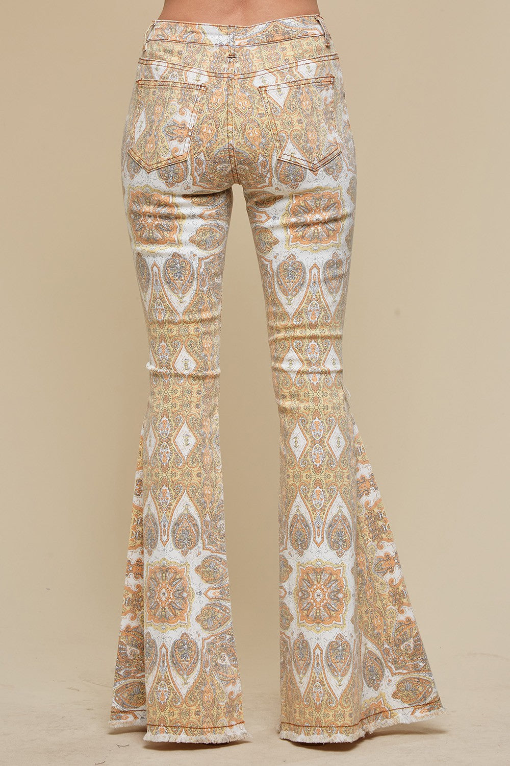 Lainey Paisley Jeans in Gold