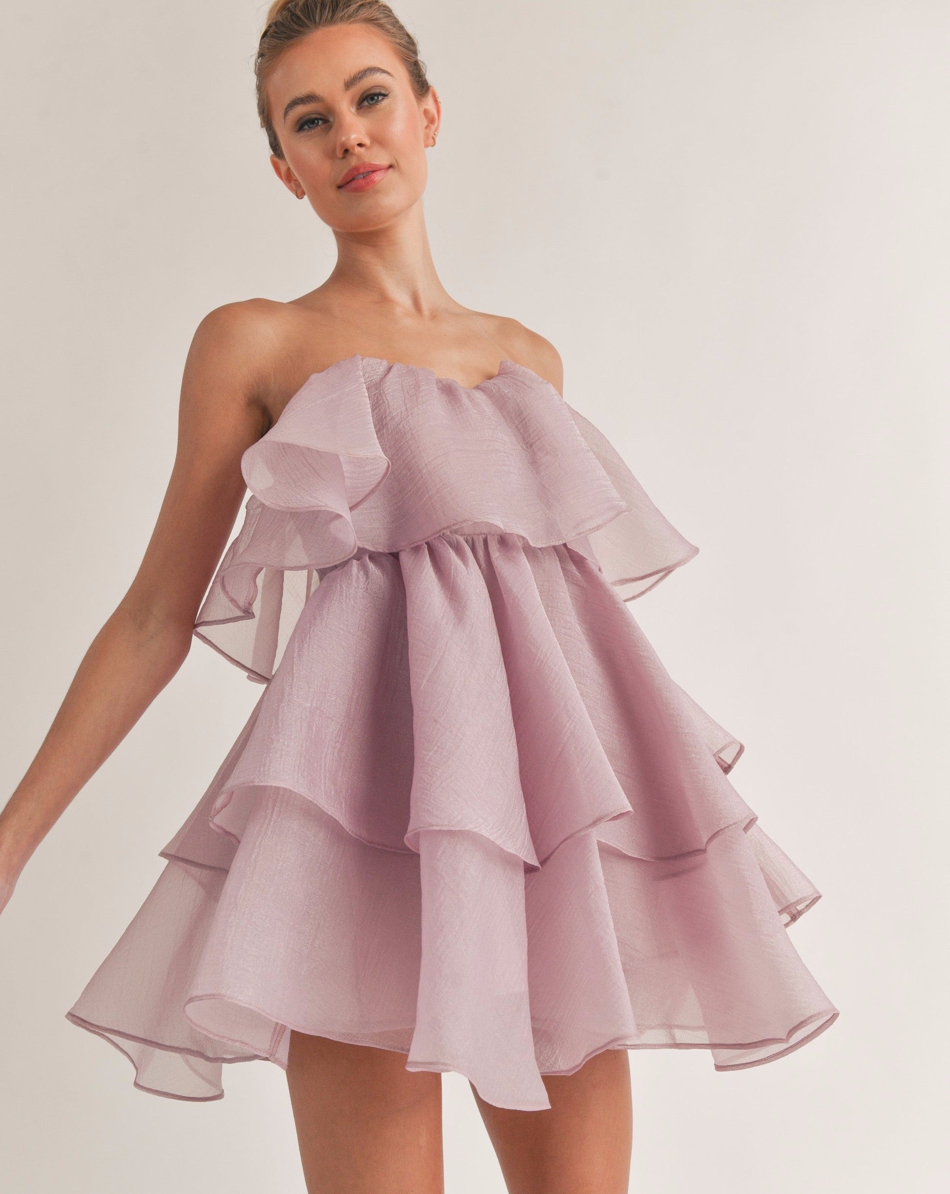 Speak Now Mini Dress in Lilac