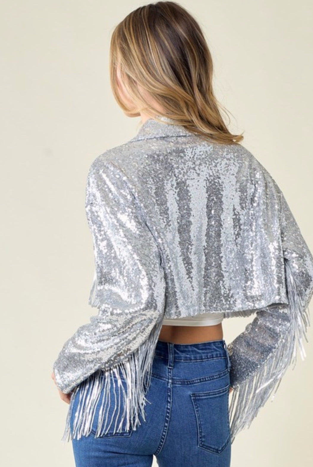 Let’s Dance Fringe Jacket in Disco