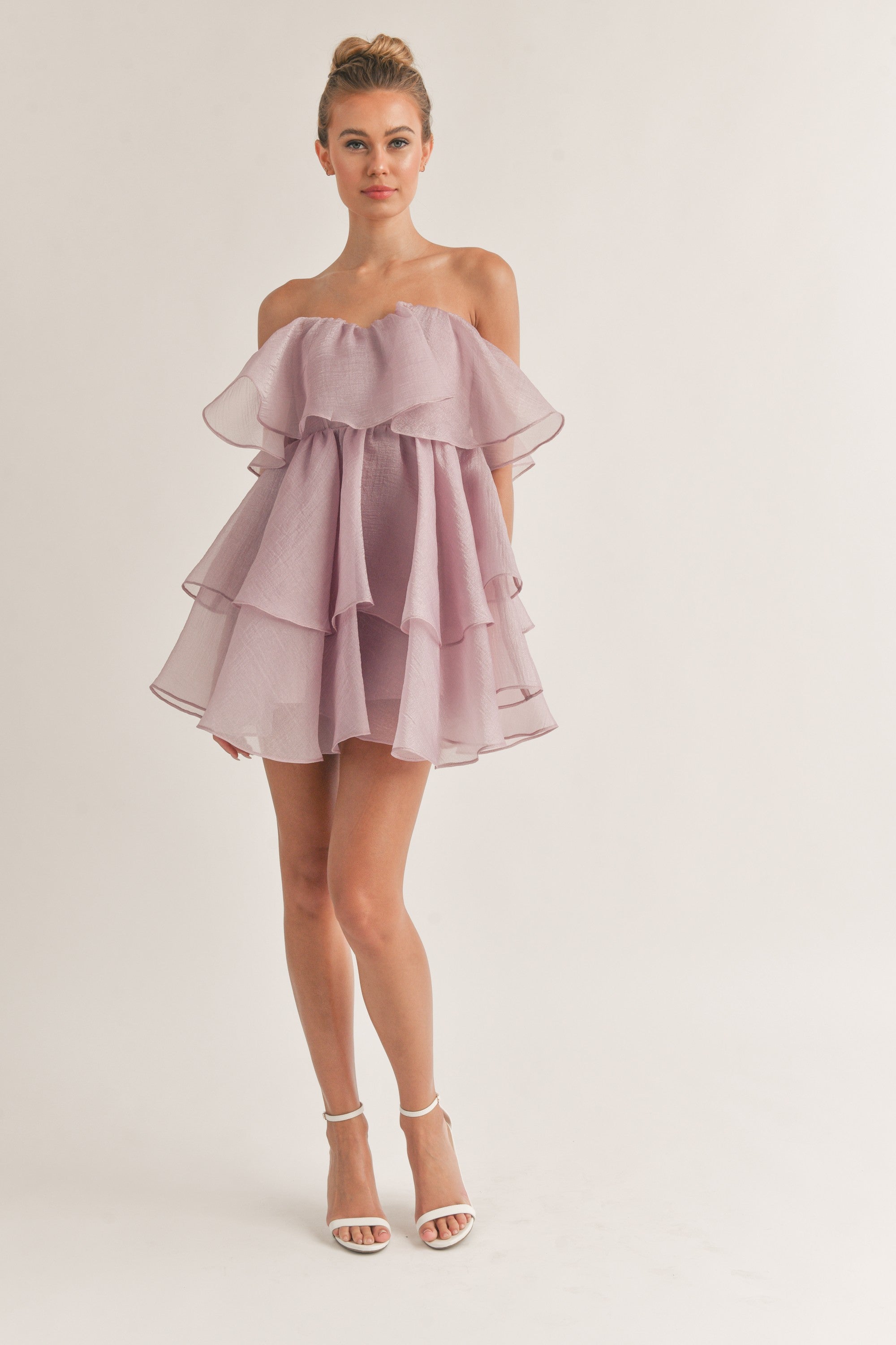 Speak Now Mini Dress in Lilac