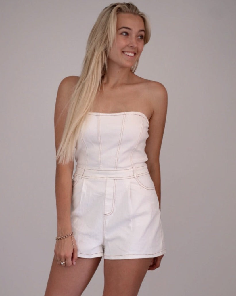 Montana Romper in White