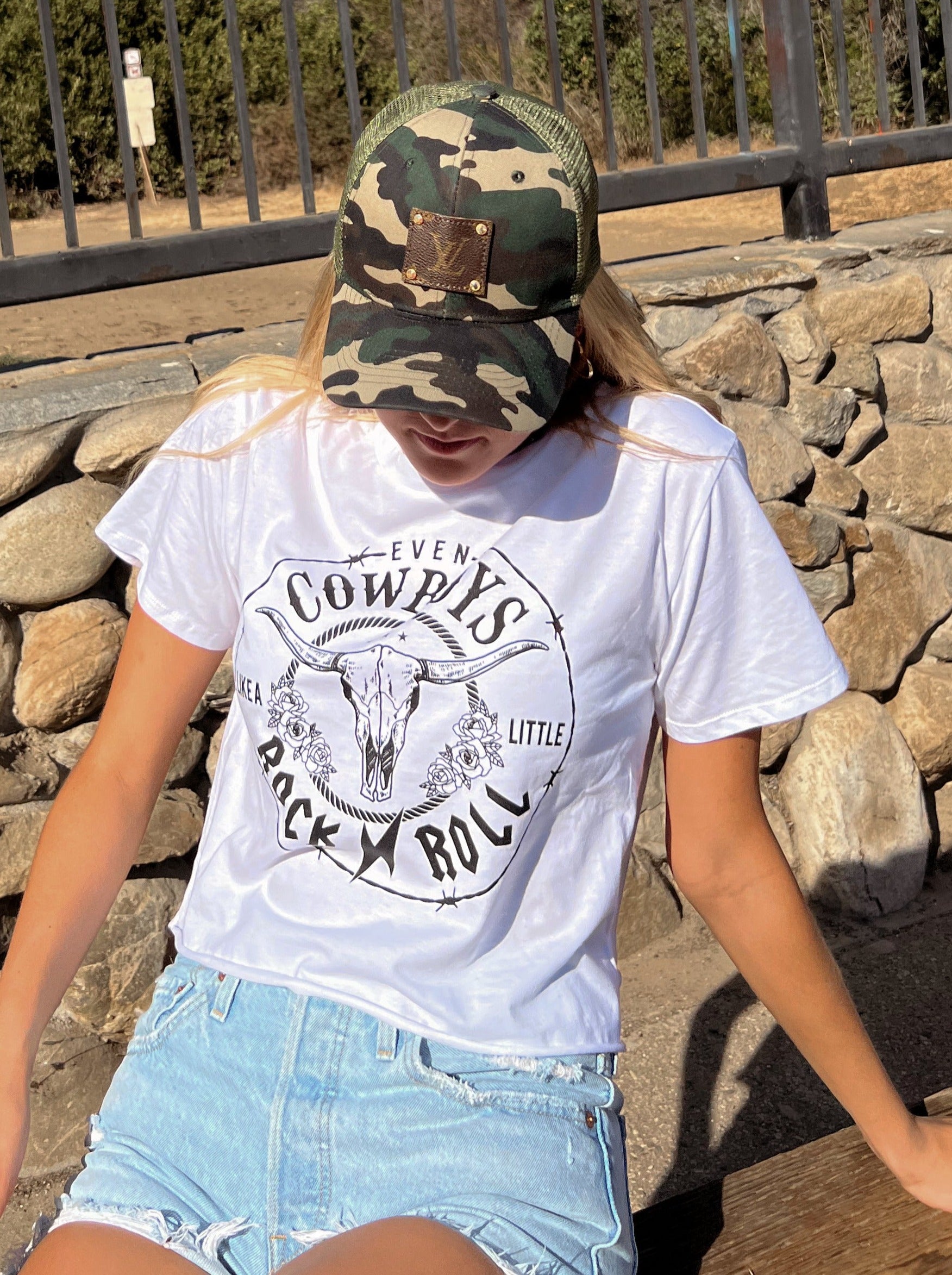 Even Cowboys Like a Little Rock & Roll Tee