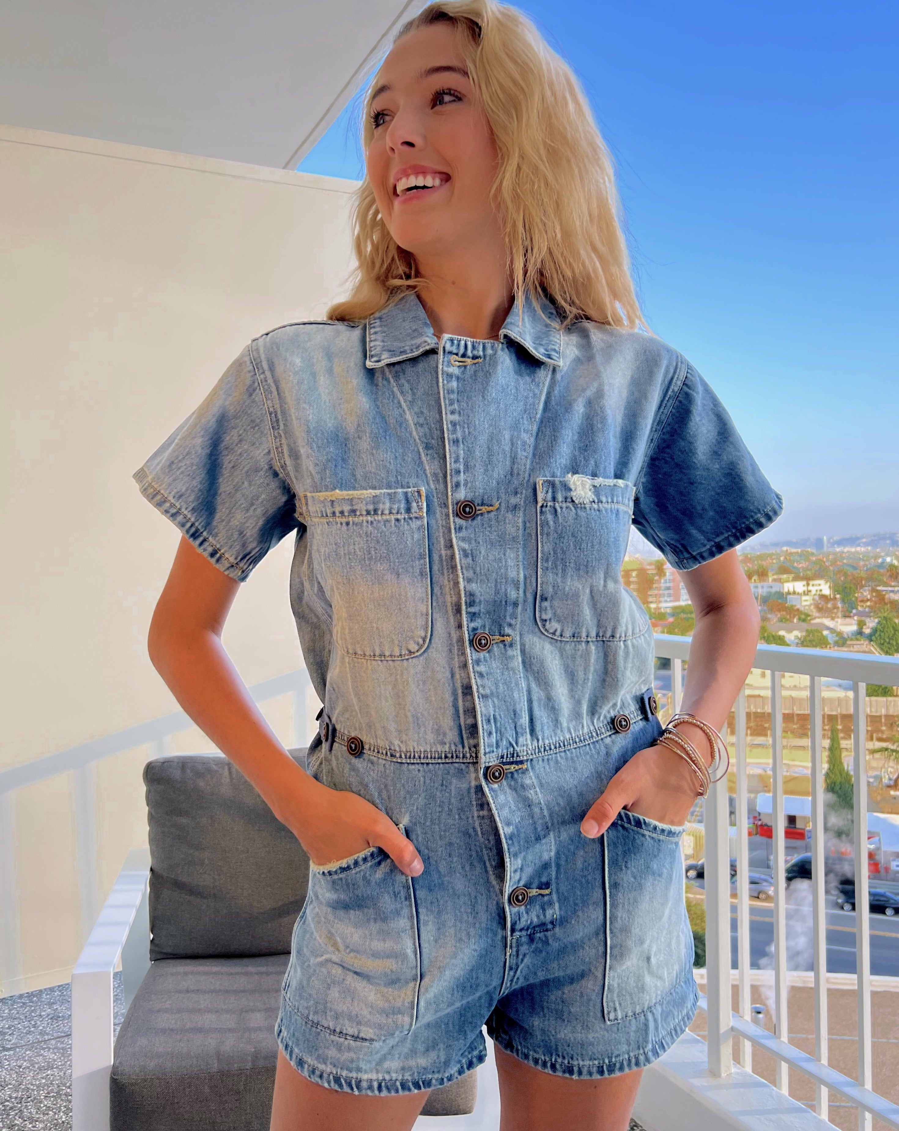 Jamie Denim Romper