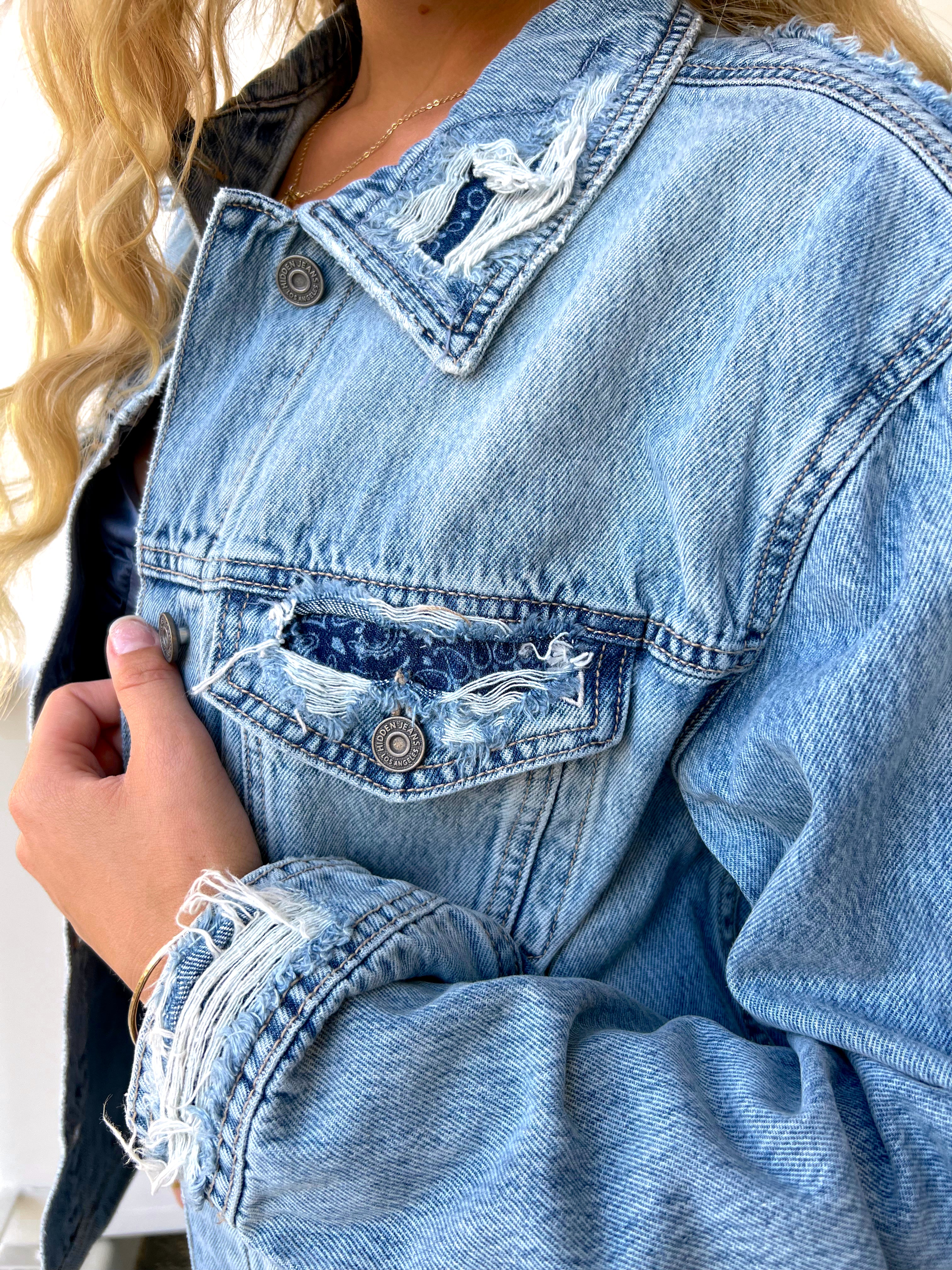 Hidden Bandana Denim Jacket