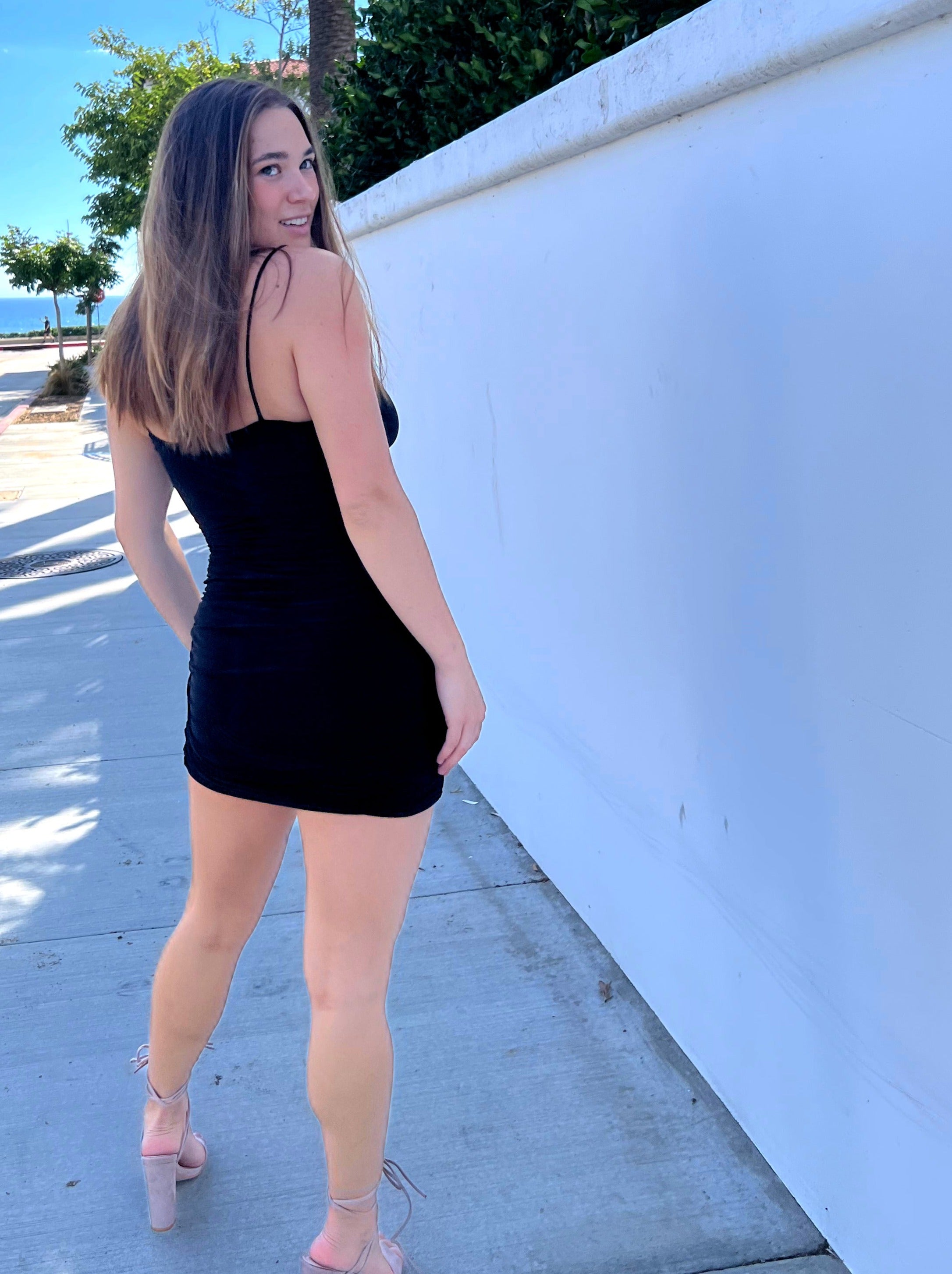 Bow Mini Dress in Black