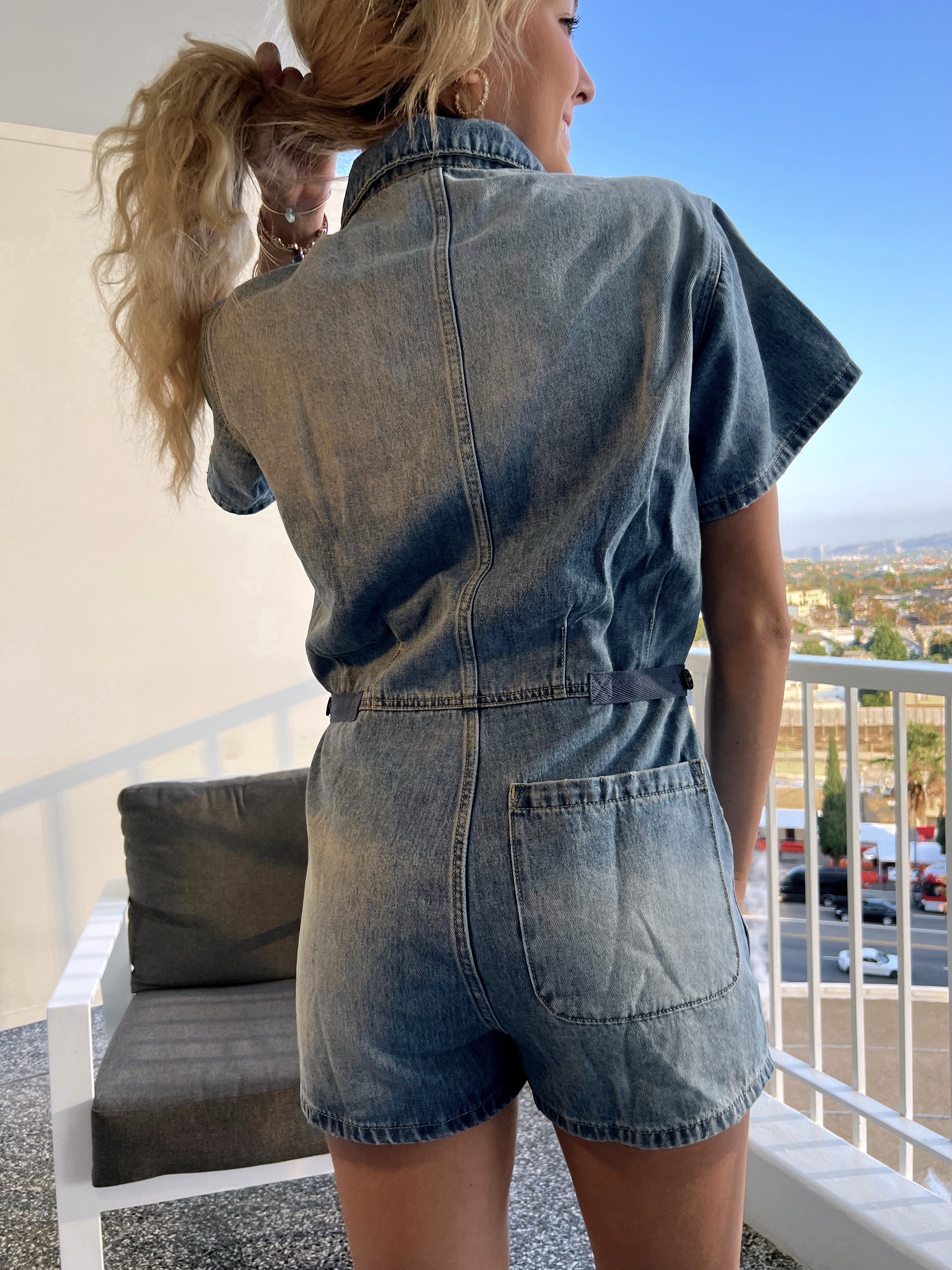 Jamie Denim Romper