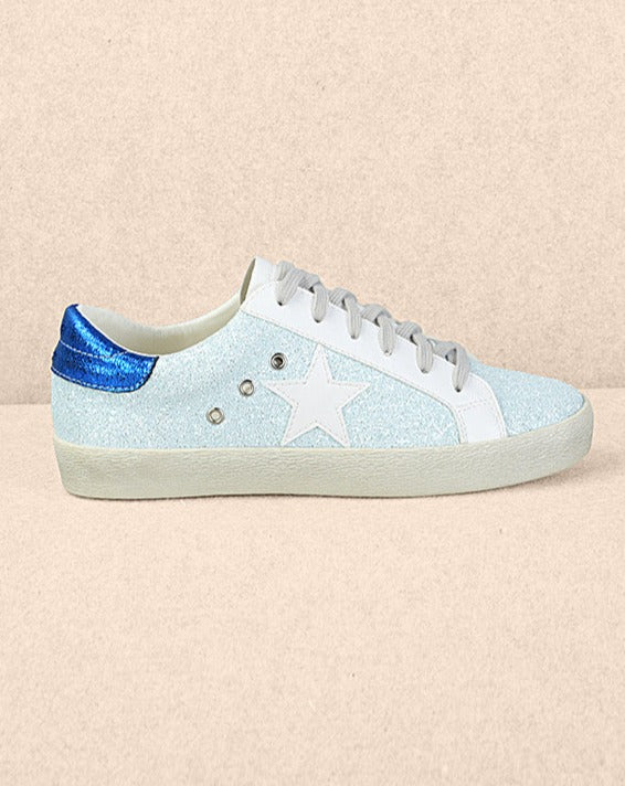 Skylar Star Sneakers in Light Blue