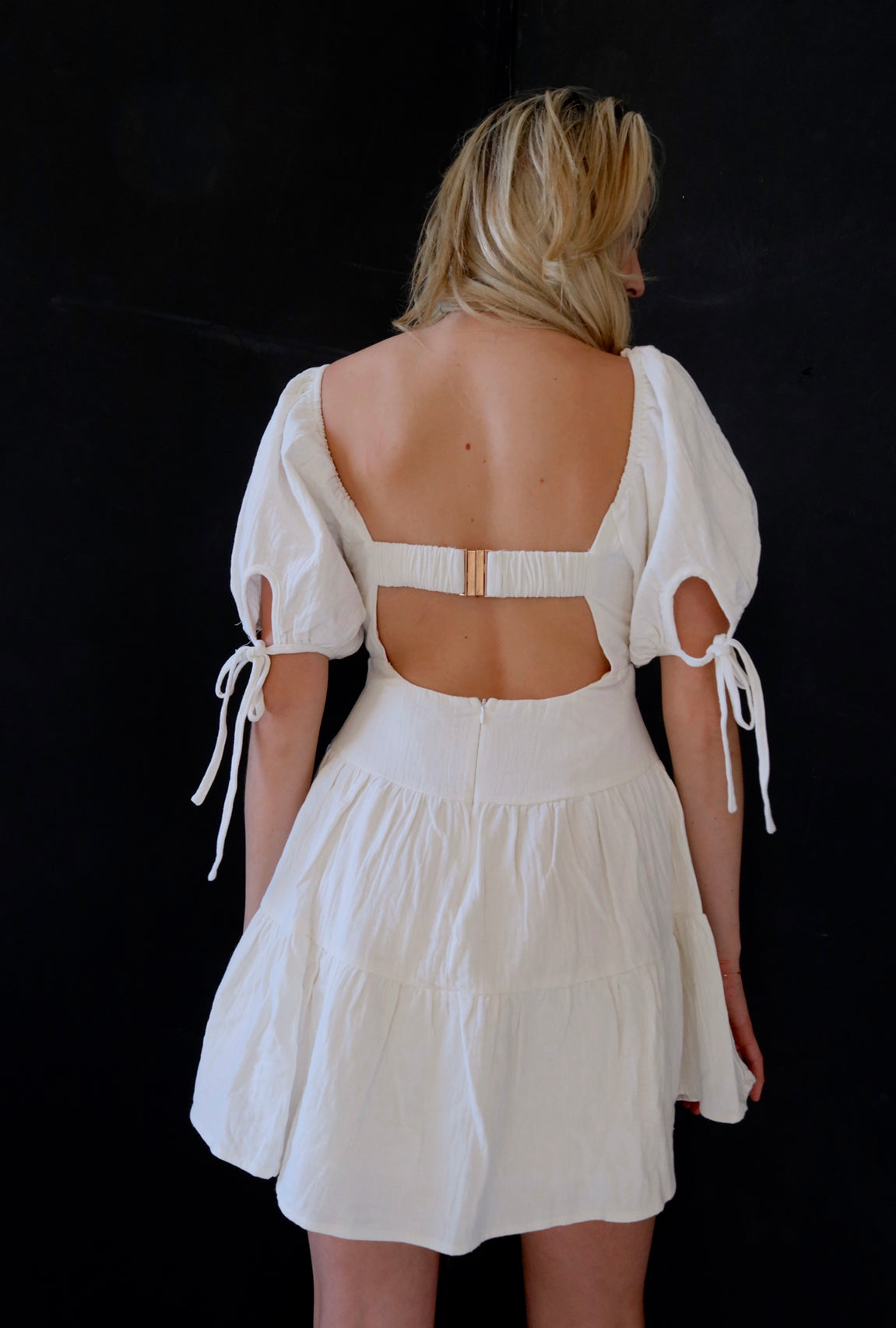 The Getaway Mini Dress in White