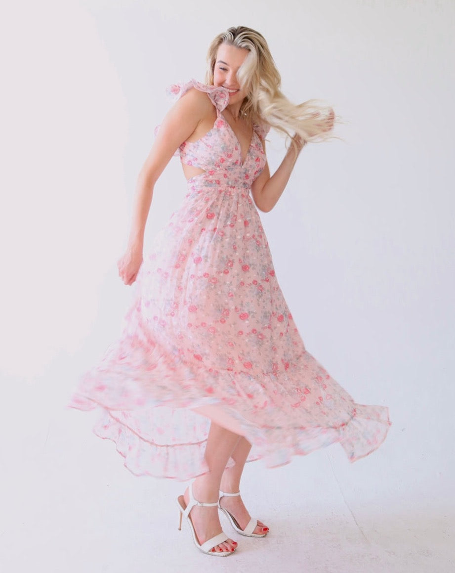 Flower Shops Maxi Dress in Rose