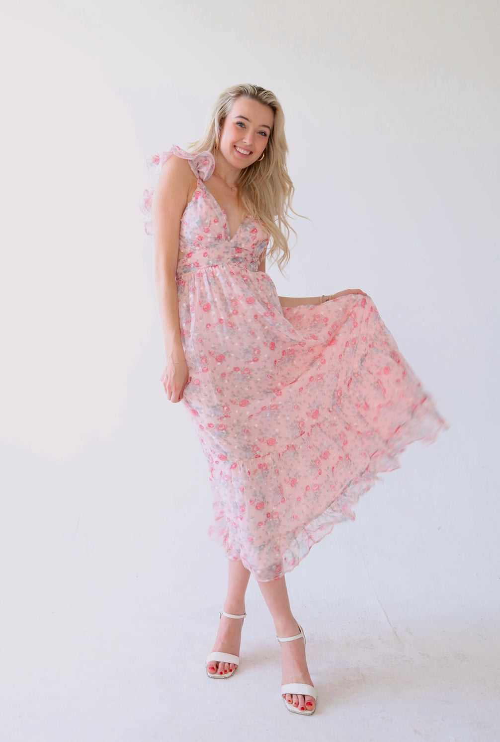 Flower Shops Maxi Dress in Rose