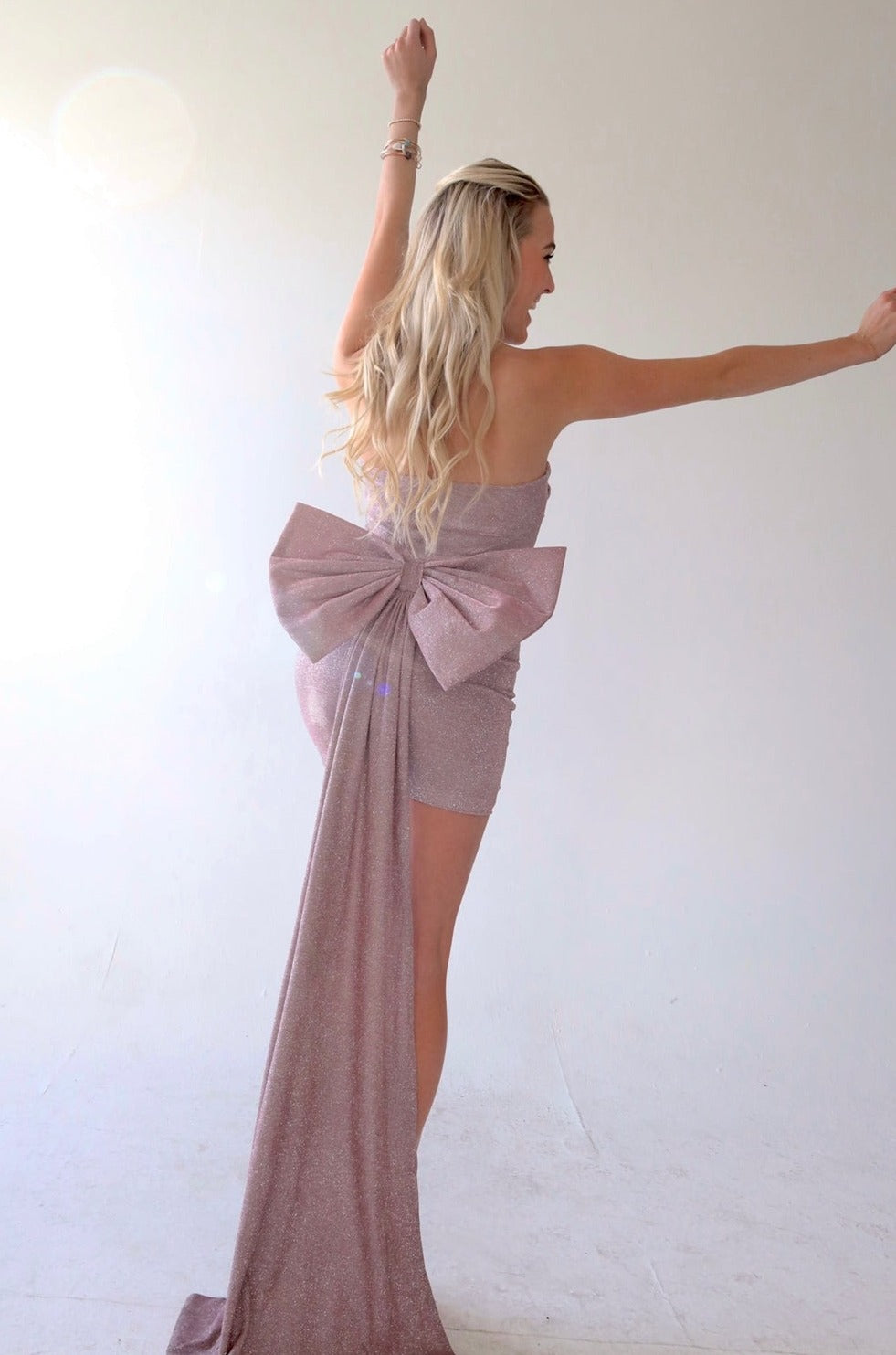 Put A Bow On It Mini Dress in Pink