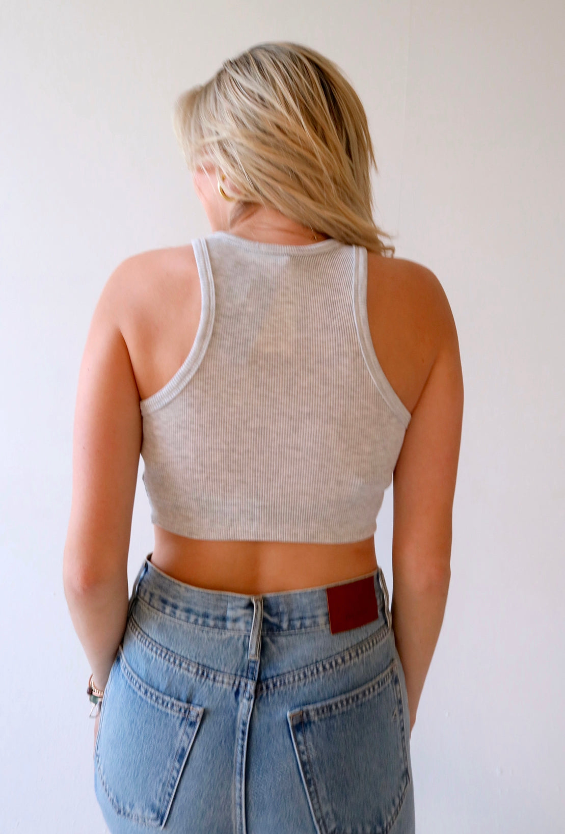 Your Everyday Halter Tank in Gray