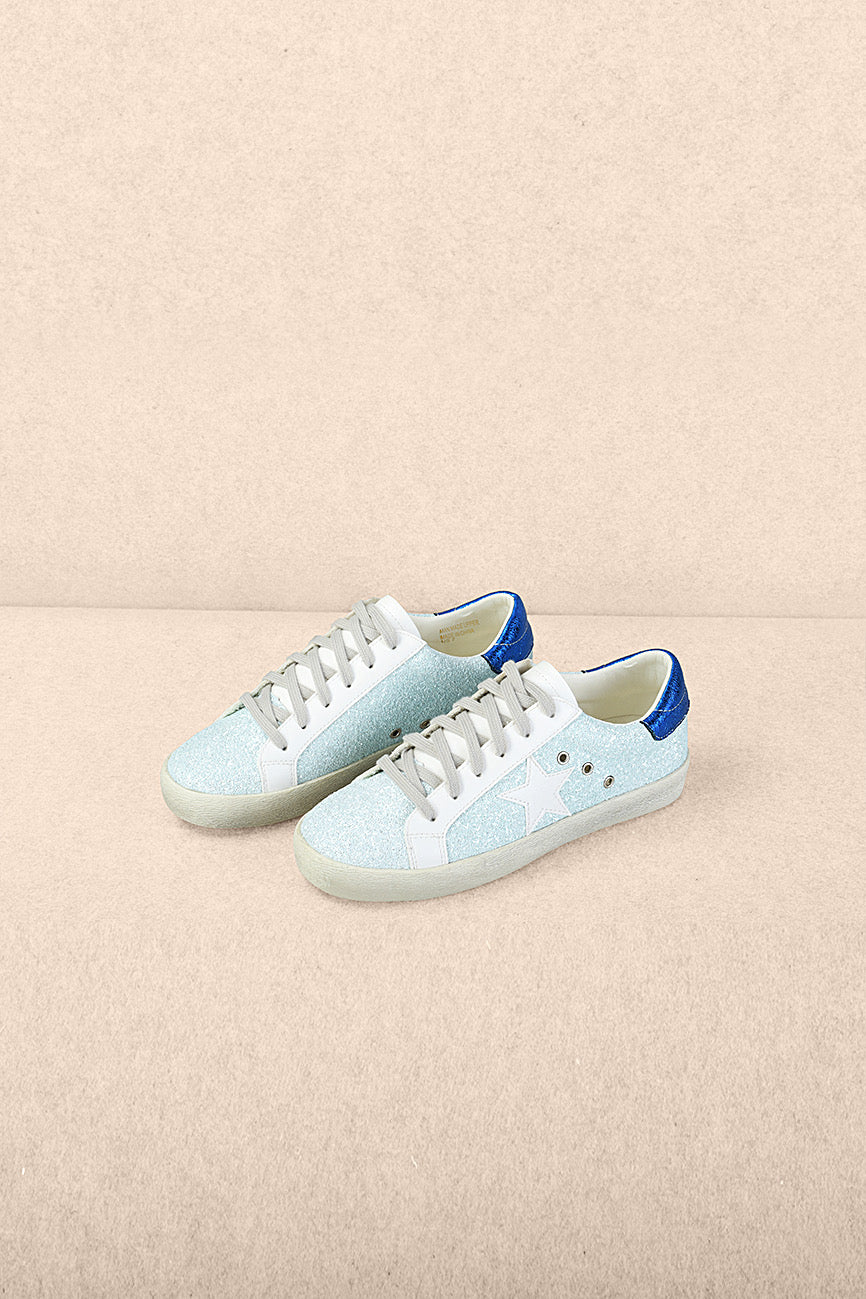 Skylar Star Sneakers in Light Blue