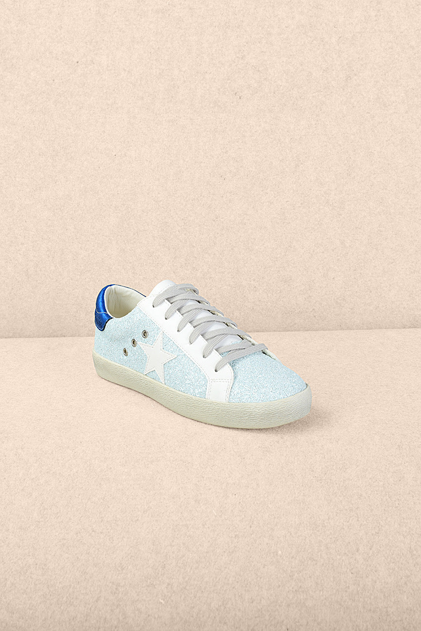 Skylar Star Sneakers in Light Blue