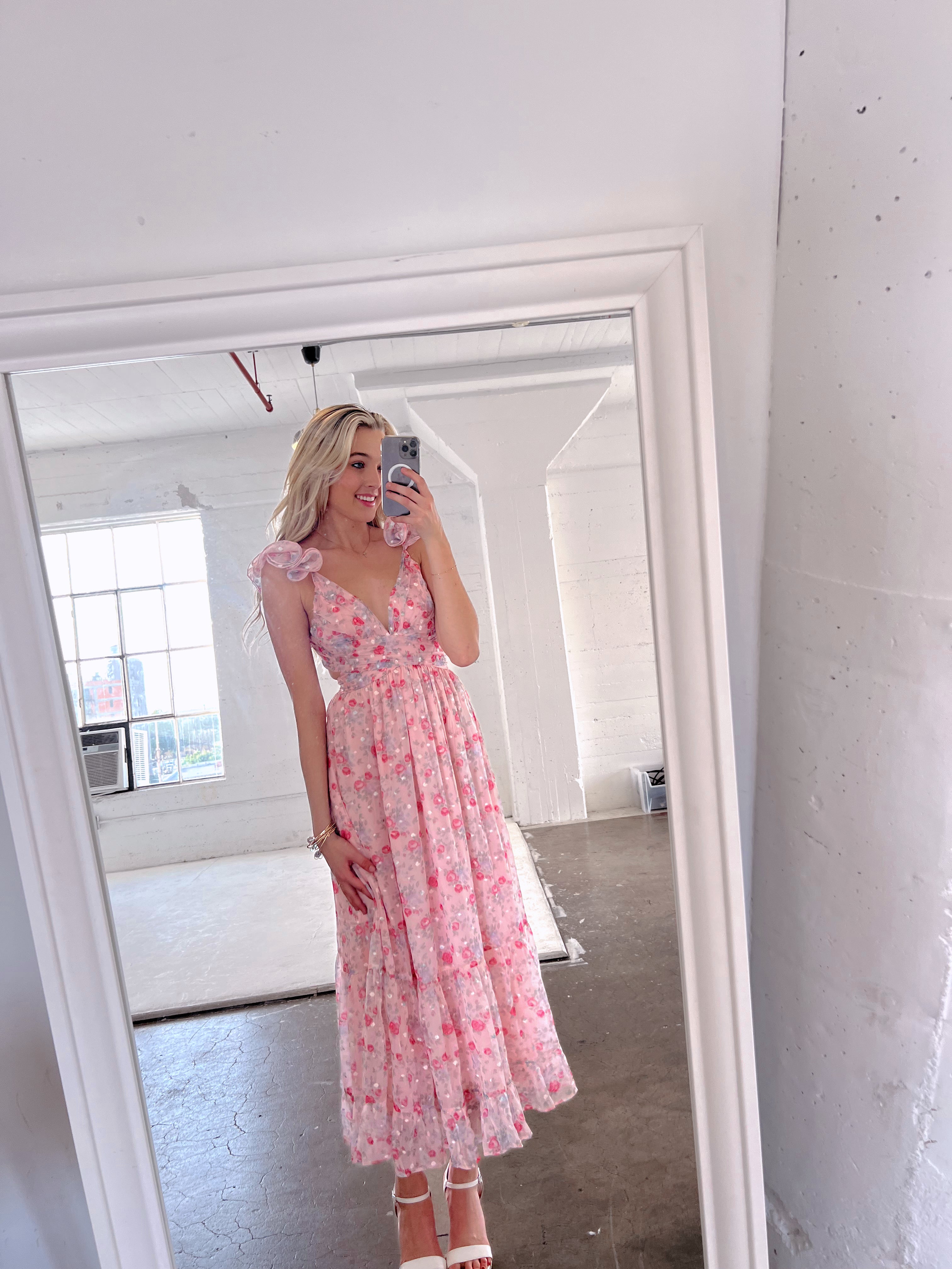 Flower Shops Maxi Dress in Rose