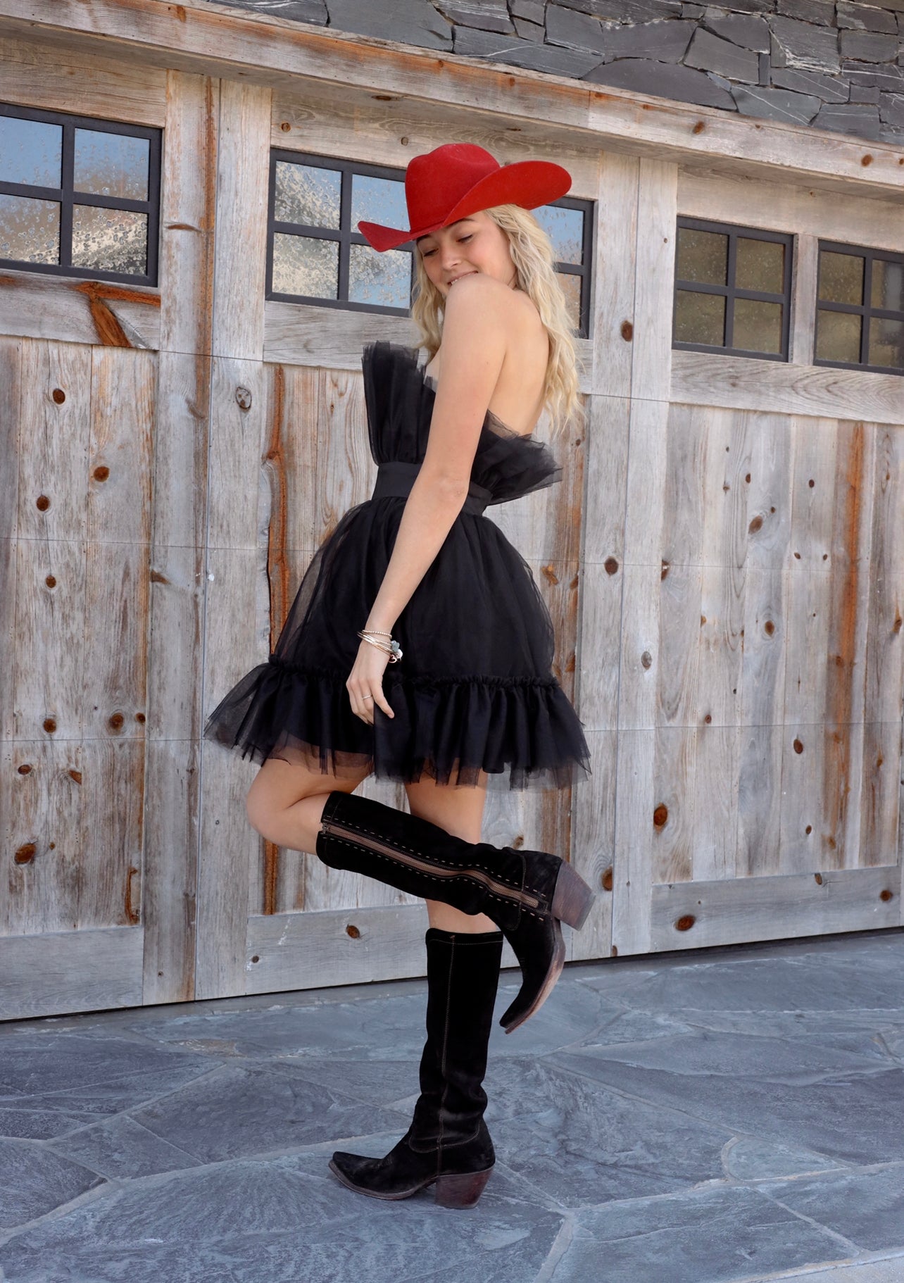 Tulle Much Fun Mini Dress in Black