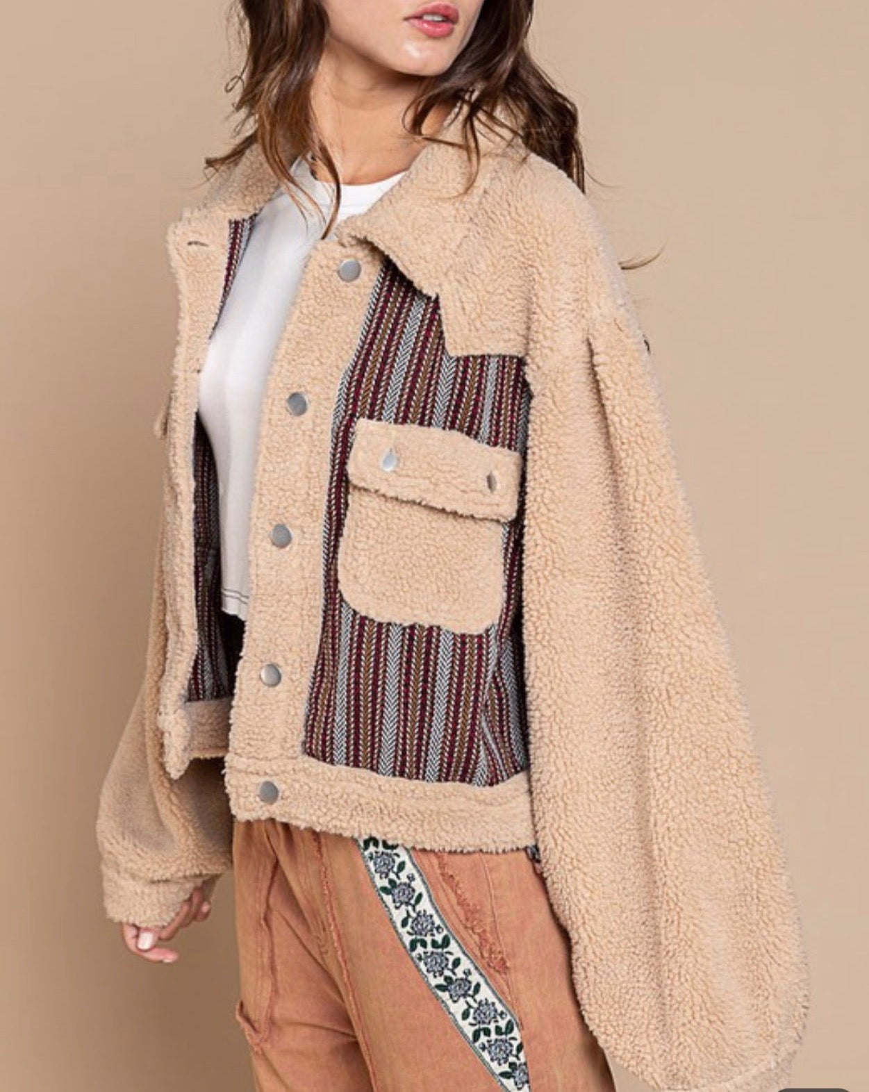 Take a Walk Jacket in Multi Tan