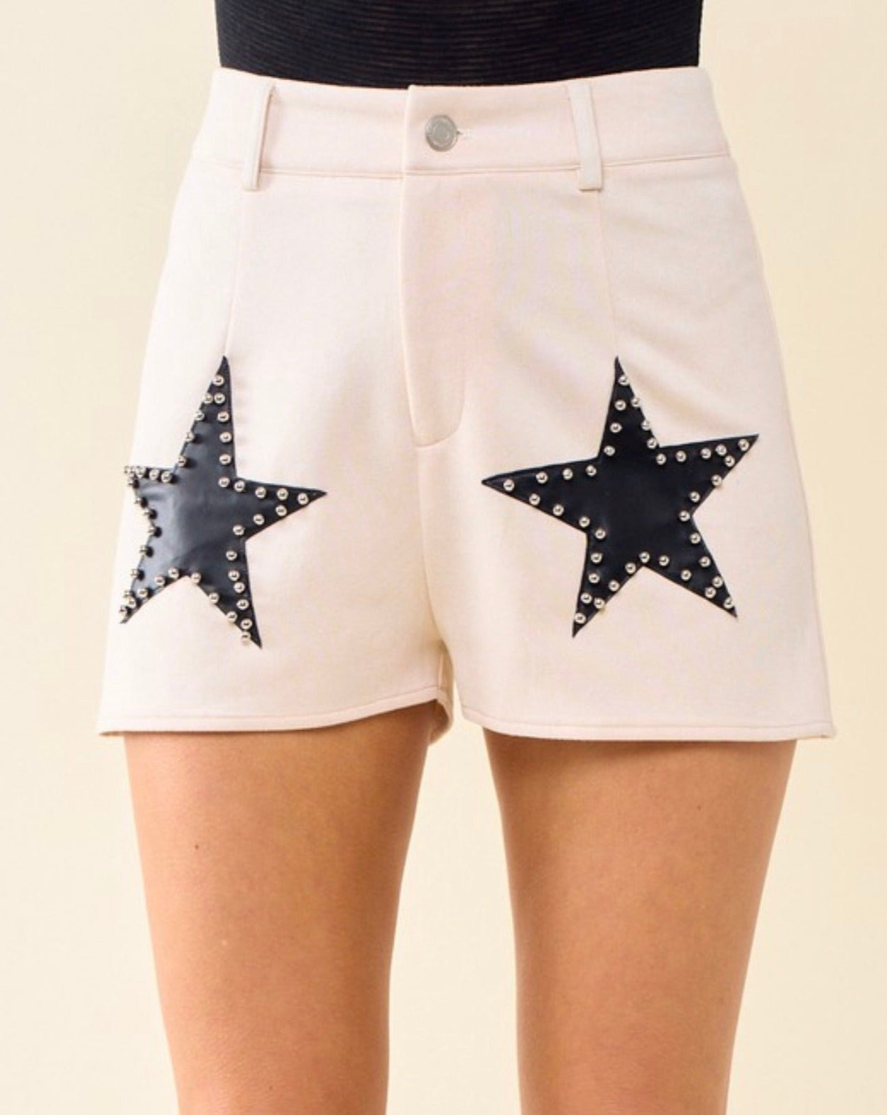 Lucky Star Shorts in Tan