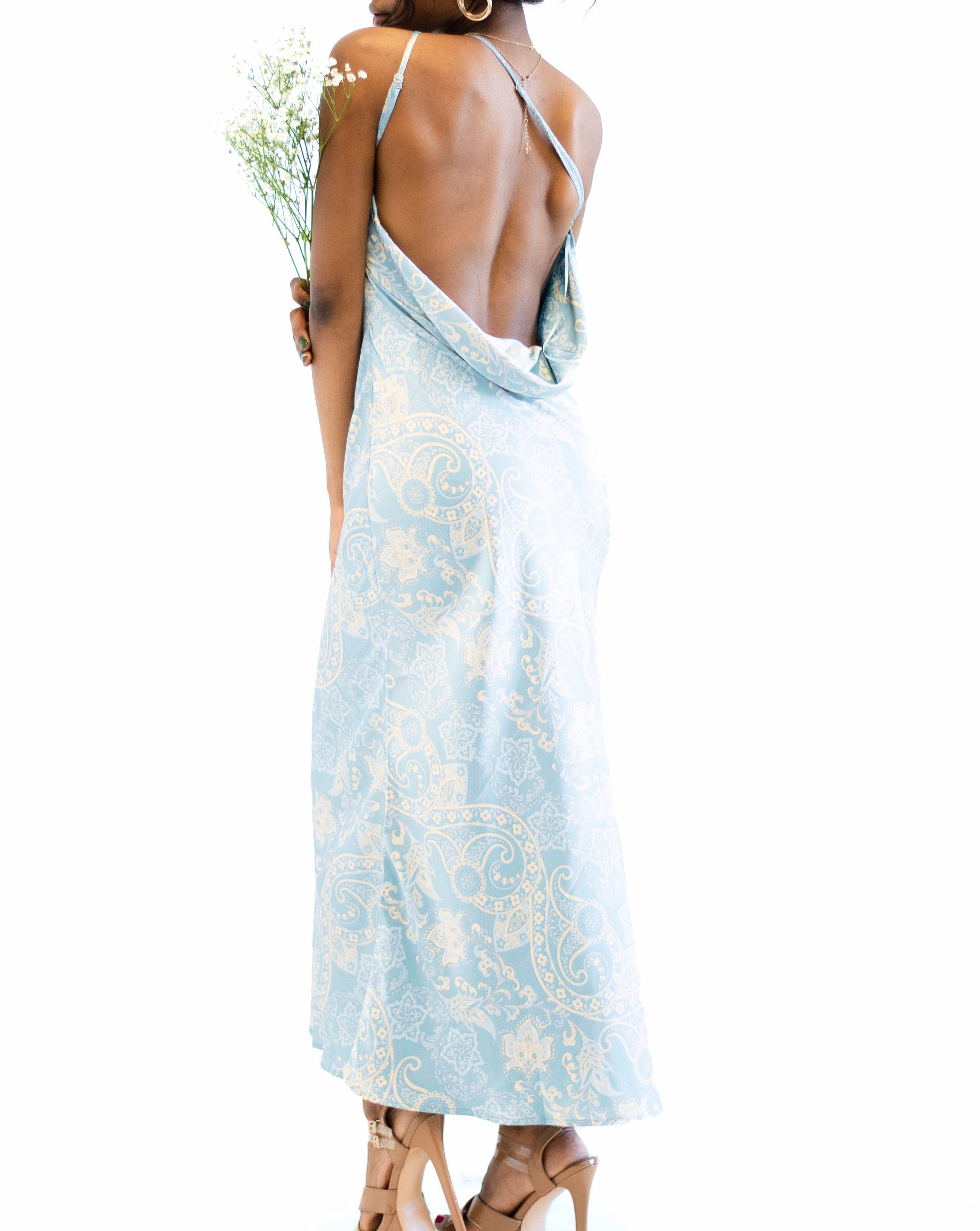 Cloud Nine Maxi Dress in Baby Blue